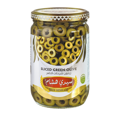 Sedi Hisham® Gröna skivade Oliver 650g