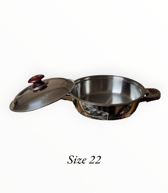 Stekpanna Stainless Steel två hand S22 Hinox